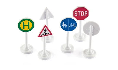 SIKU Traffic Signs Set - Metal & Plastic Parts for Realistic Play