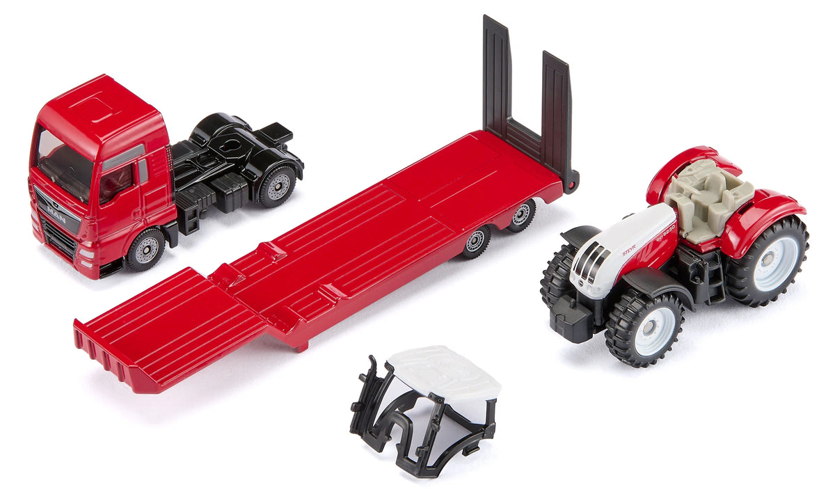 Siku MAN truck with Steyr tractor 1:87