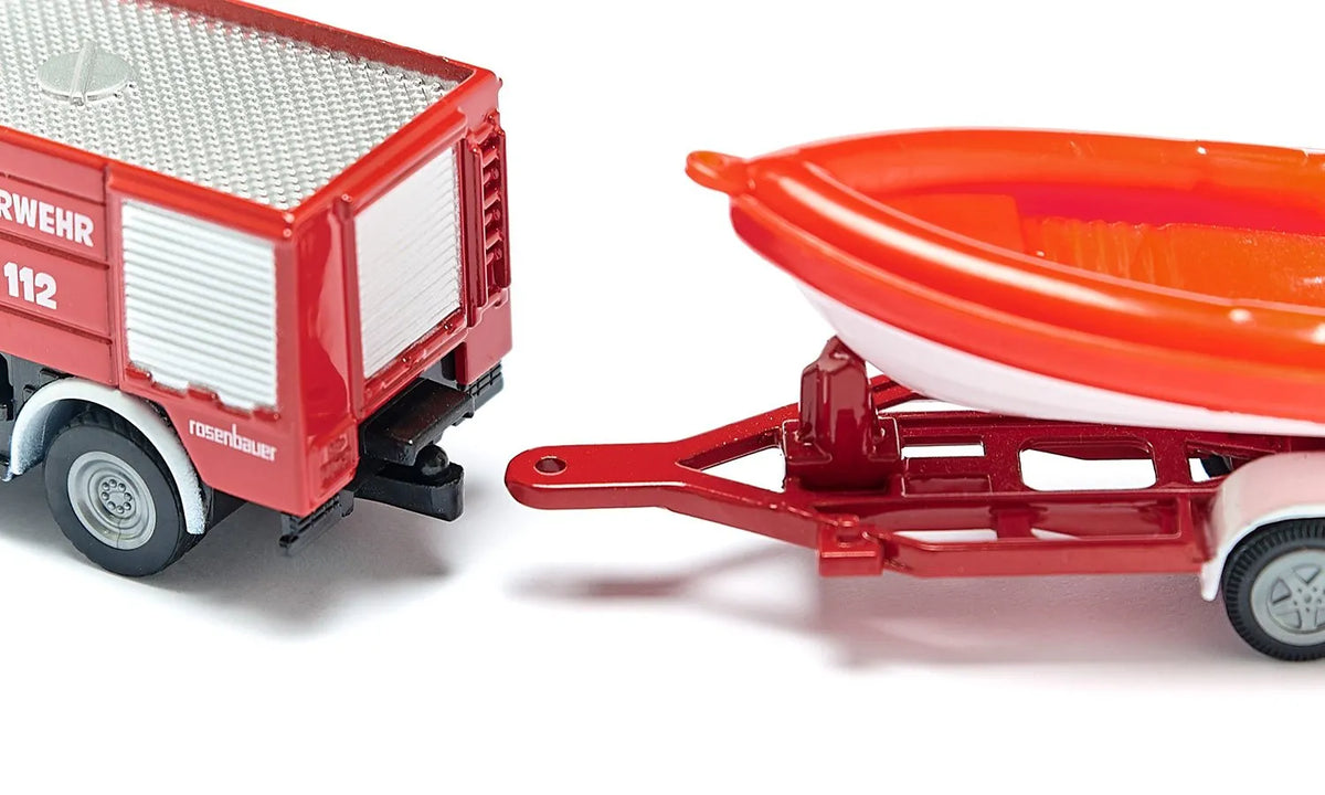 Siku Unimog Fire Engine with Boat 1:87