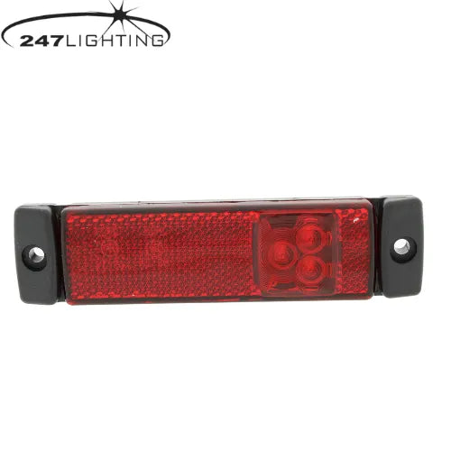 247 Red LED Marker Lamp - IP65 Rated, 12-24V Surface Mount Light - CA 9310R