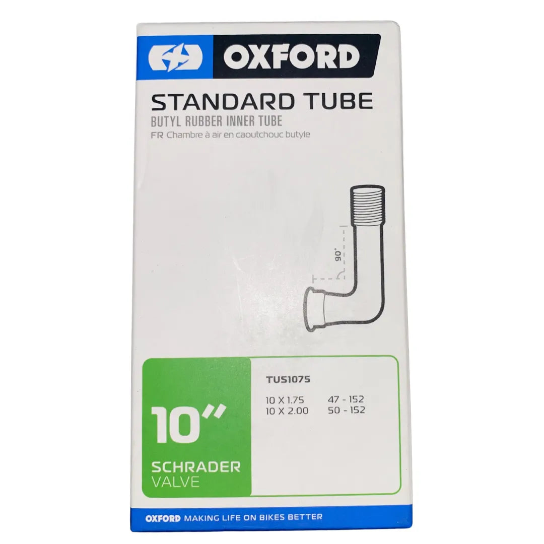 Oxford Inner Tube 10 x 1.75-2.00 Schrader 90 degree