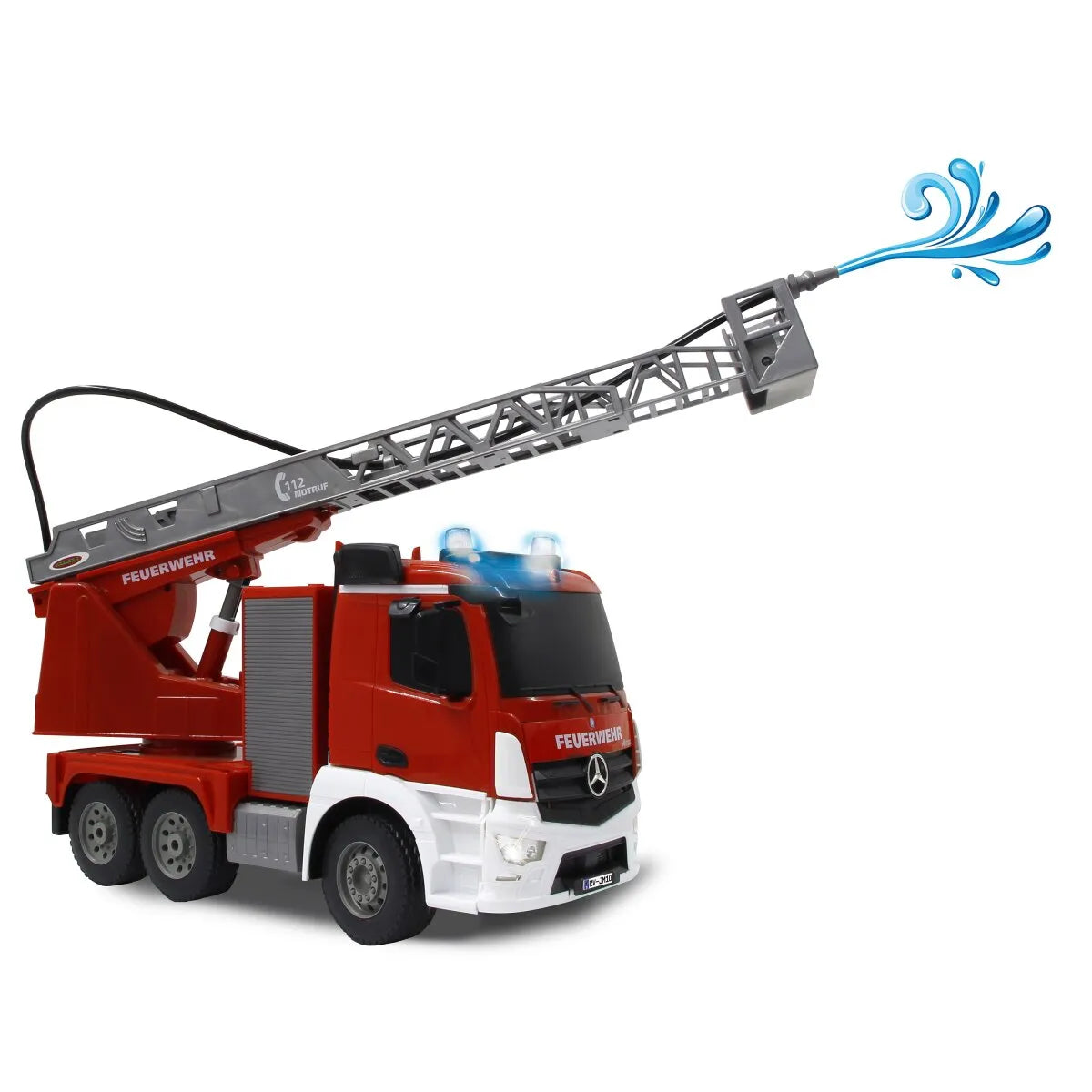 Jamara Mercedes-Benz Antos Fire Truck with Turnable Ladder 1:20 2.4GHz