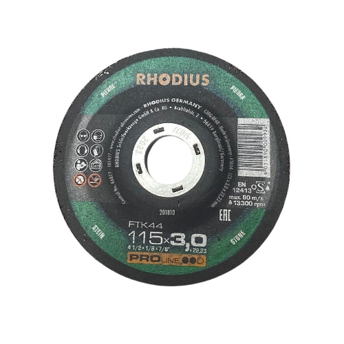 Rhodius FTK44 Cutting Disc 115mm x 3.0mm