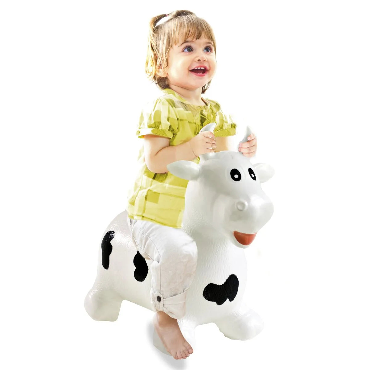 Jamara Bouncing Animal Cow White/Black with Pump