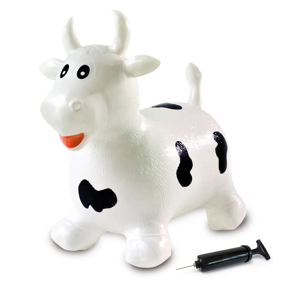 Jamara Bouncing Animal Cow White/Black with Pump