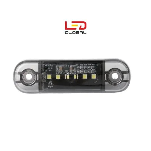 6 LED Flush Mount Marker Light (White) - 12/24V, IP67, EMC & RoHS Compliant (LG106)