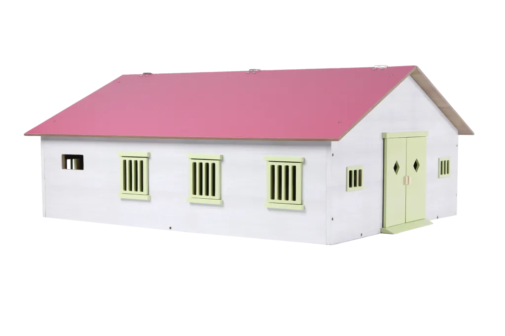 Kids Globe Large Pink Horse Stable with 7 Horse Stalls