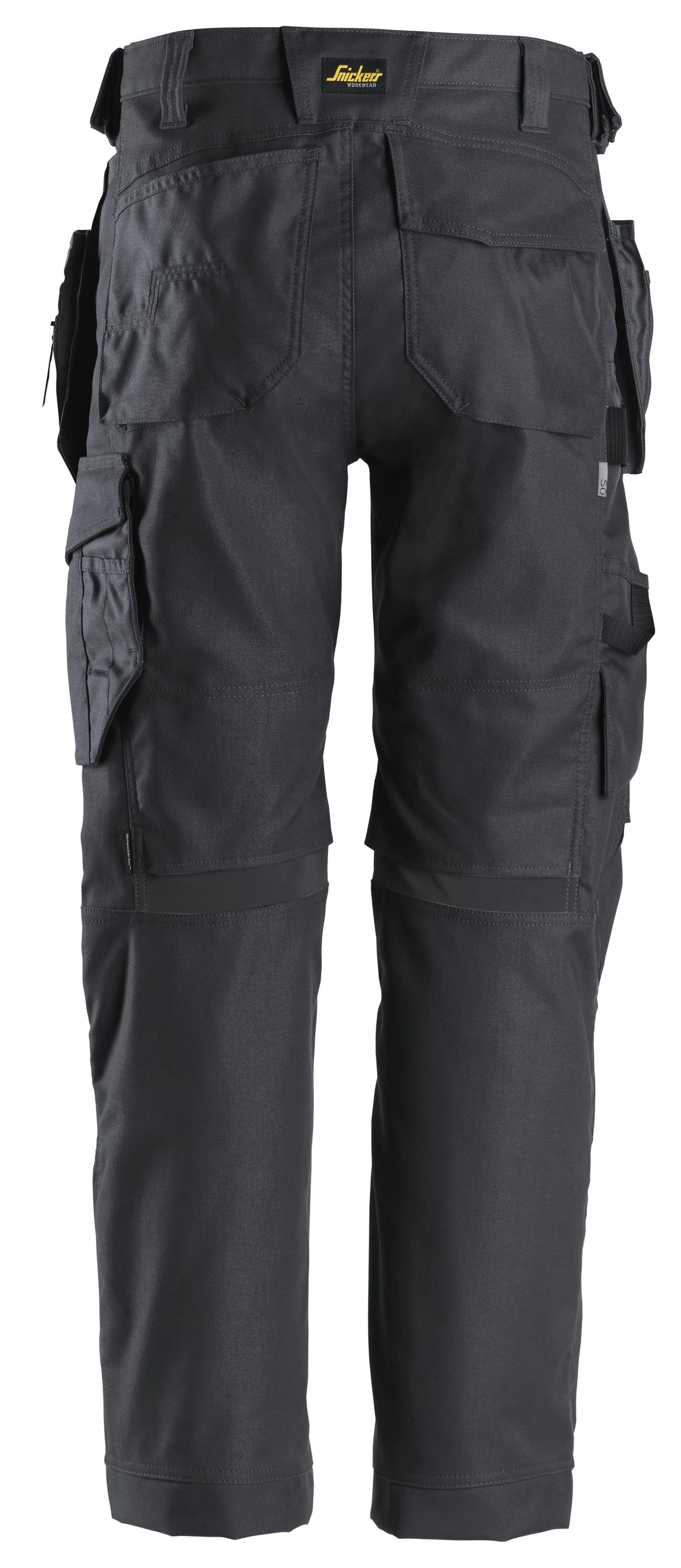 Snickers 6224 AllroundWork Canvas+ Stretch Work Trousers Grey with Holster Pockets | Durable Construction Workwear