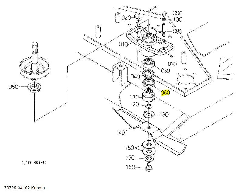 70725-34162 Kubota Oil Seal - Genuine OEM Replacement