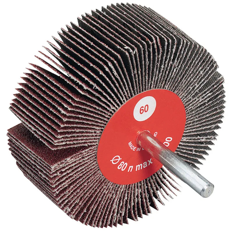 Draper 60 Grit Abrasive Flap Wheels - 80 x 30mm