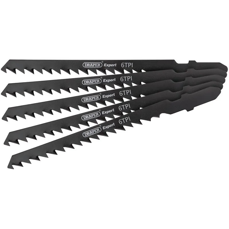 Draper DT244D Jigsaw Blade Set, 100mm (5 Piece)