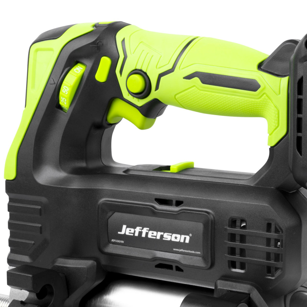 Jefferson 18V cordless grease gun detail