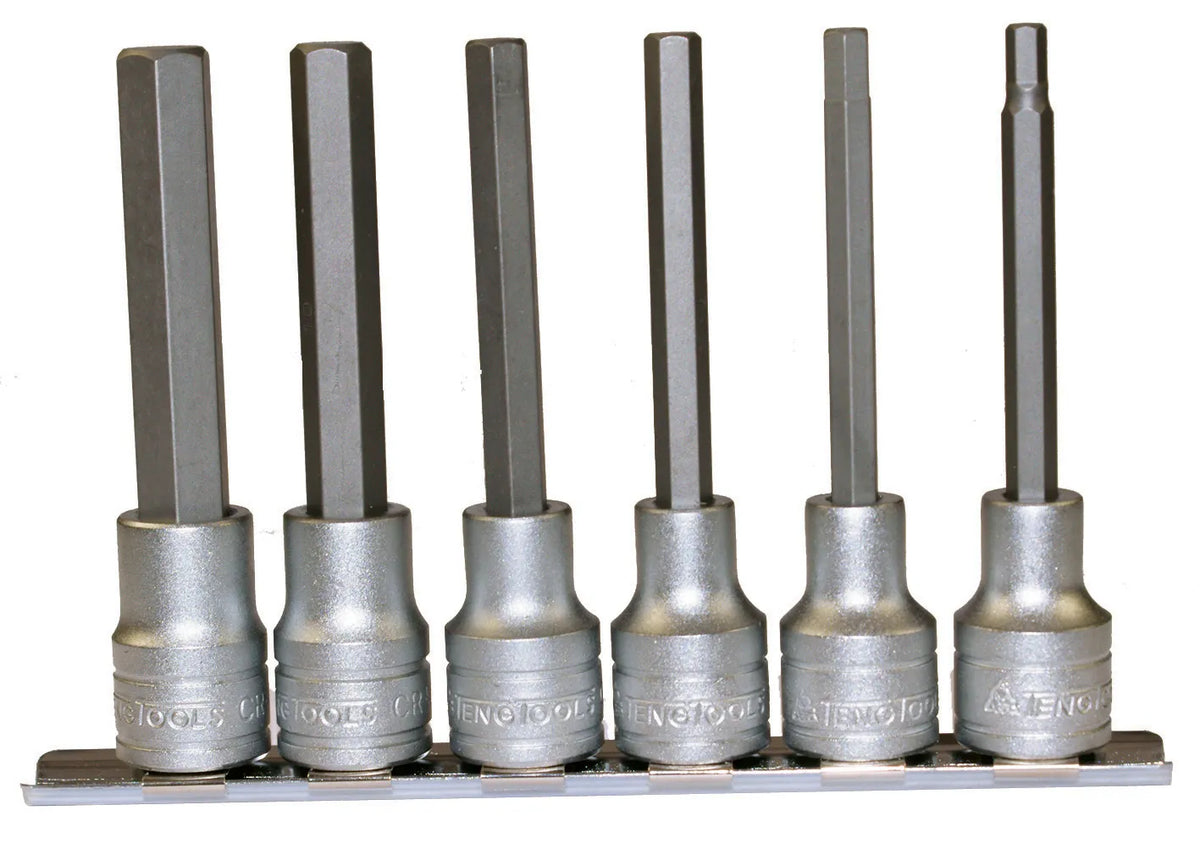 Teng Tools Hex Bit Set 1/2 Dr Long