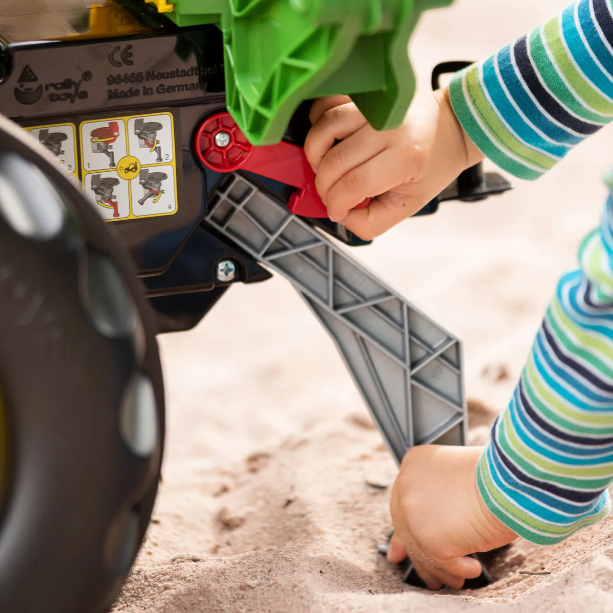 Rolly John Deere Green Backhoe