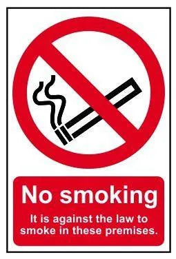 Safety Sign Smoking Against Law