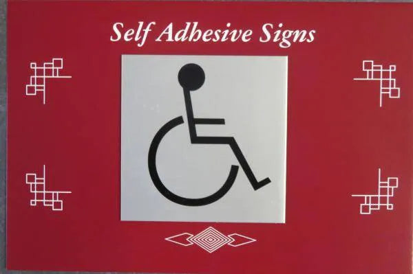 Sign Toilets Disabled Silver