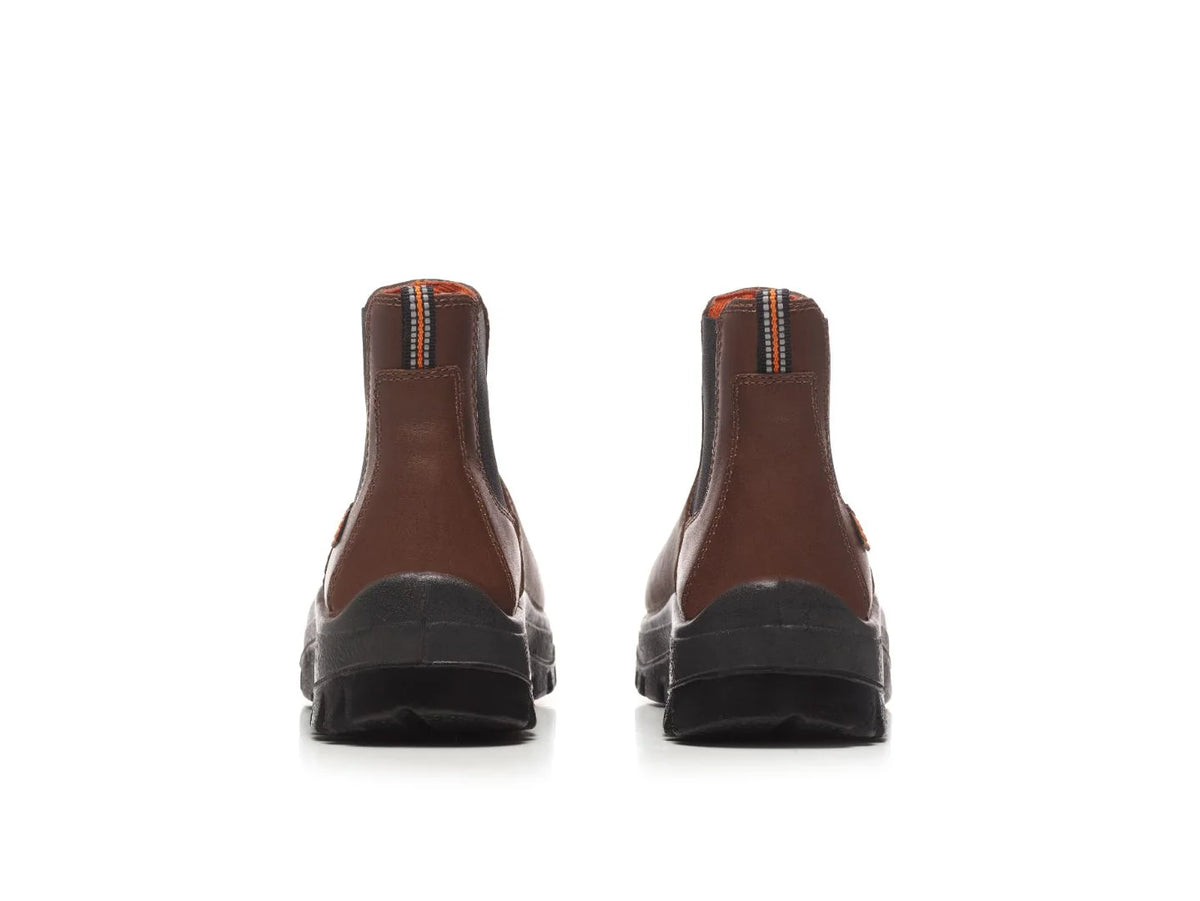 No Risk Leather New Denver S3 Dealer Safety Boot - Brown