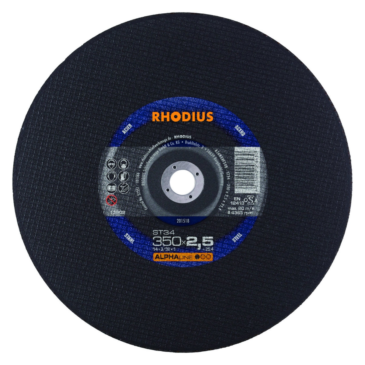 Rhodius ST34 Cutting Disc 350mm x 2.5mm