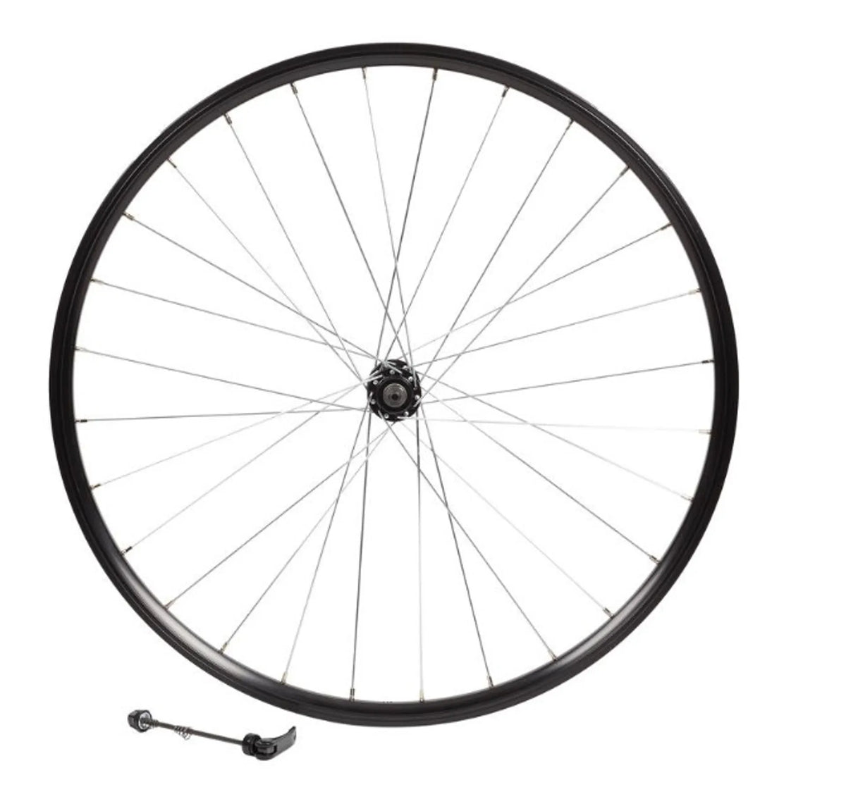 Alloy 27.5 Inch Wheel - 6 Bolt Disc, Solid Axle, Black for MTB & Off-Road Performance