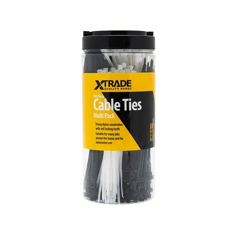 ATKO Xtrade Multi Pack Cable Ties 500 Piece