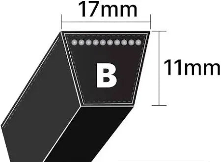 B103 Classical Wrapped Belt | 17mm x 11mm | High-Performance Power Transmission