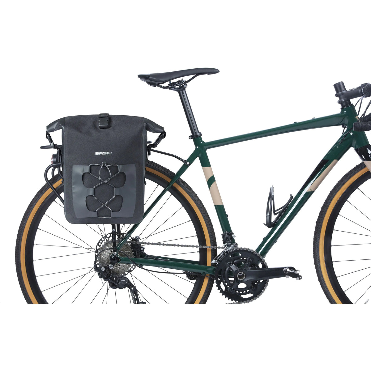 Basil Navigator Waterproof Pannier Bag - Medium 12-15L | Black | Single Side