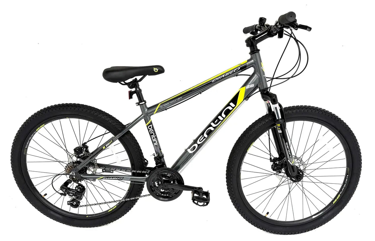 Bentini Diablo 26" Mountain Bike - 16" Alloy Frame, Shimano 21 Speed, Disc Brakes