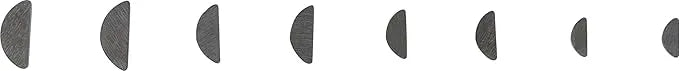 Woodruff Key Assortment - 80 pcs. in Plastic Storage Case Carbon Steel (S45)