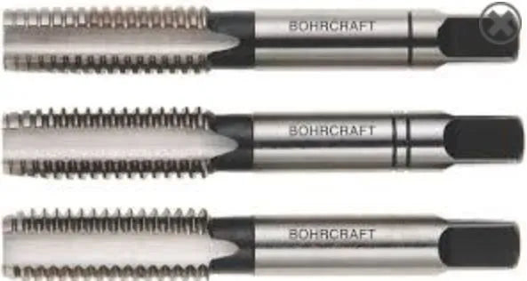 Bohrcraft Hand Tap Set Metric P2175 - M10 x 1.5mm Tap Set (3-Piece)