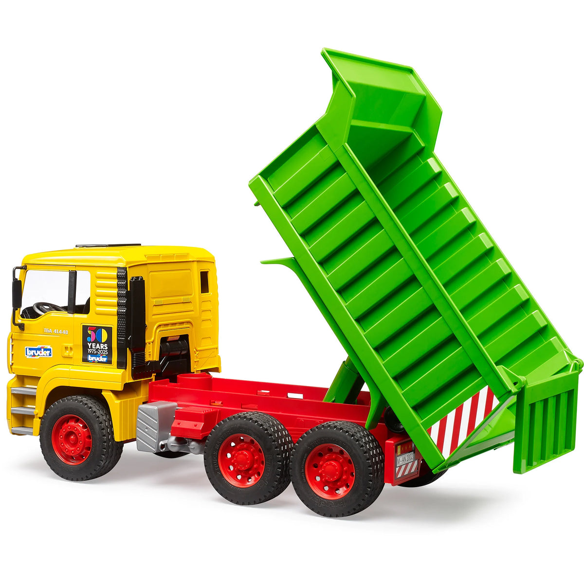 Bruder MAN TGA Tipper Truck - 1:16 Construction Toy Vehicle with Tilting Cab & Tipping Body