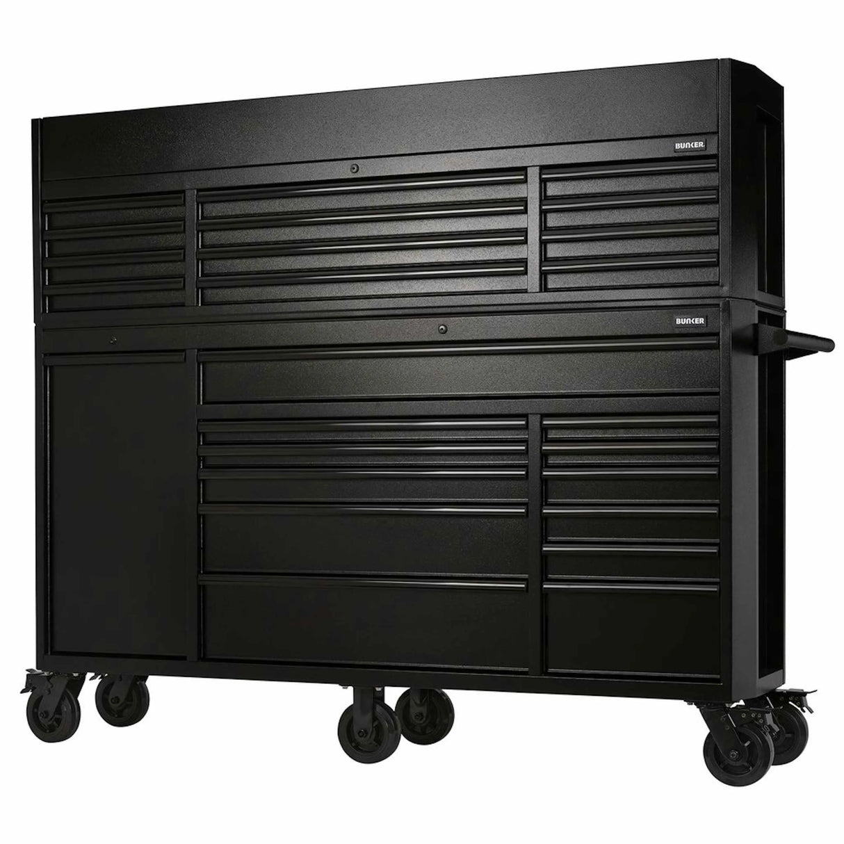 BUNKER 25 Drawer Combined Roller Cabinet and Tool Chest 72" Black