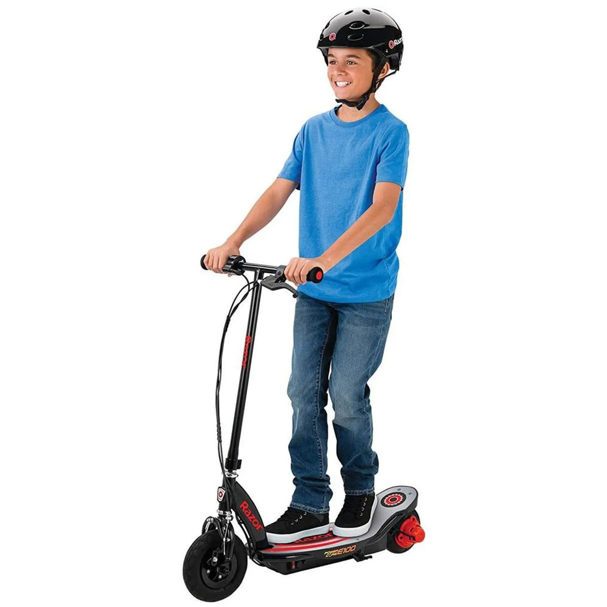 Razor Power Core E100 24V Electric Scooter – Red Aluminum Deck for Kids Age 8+