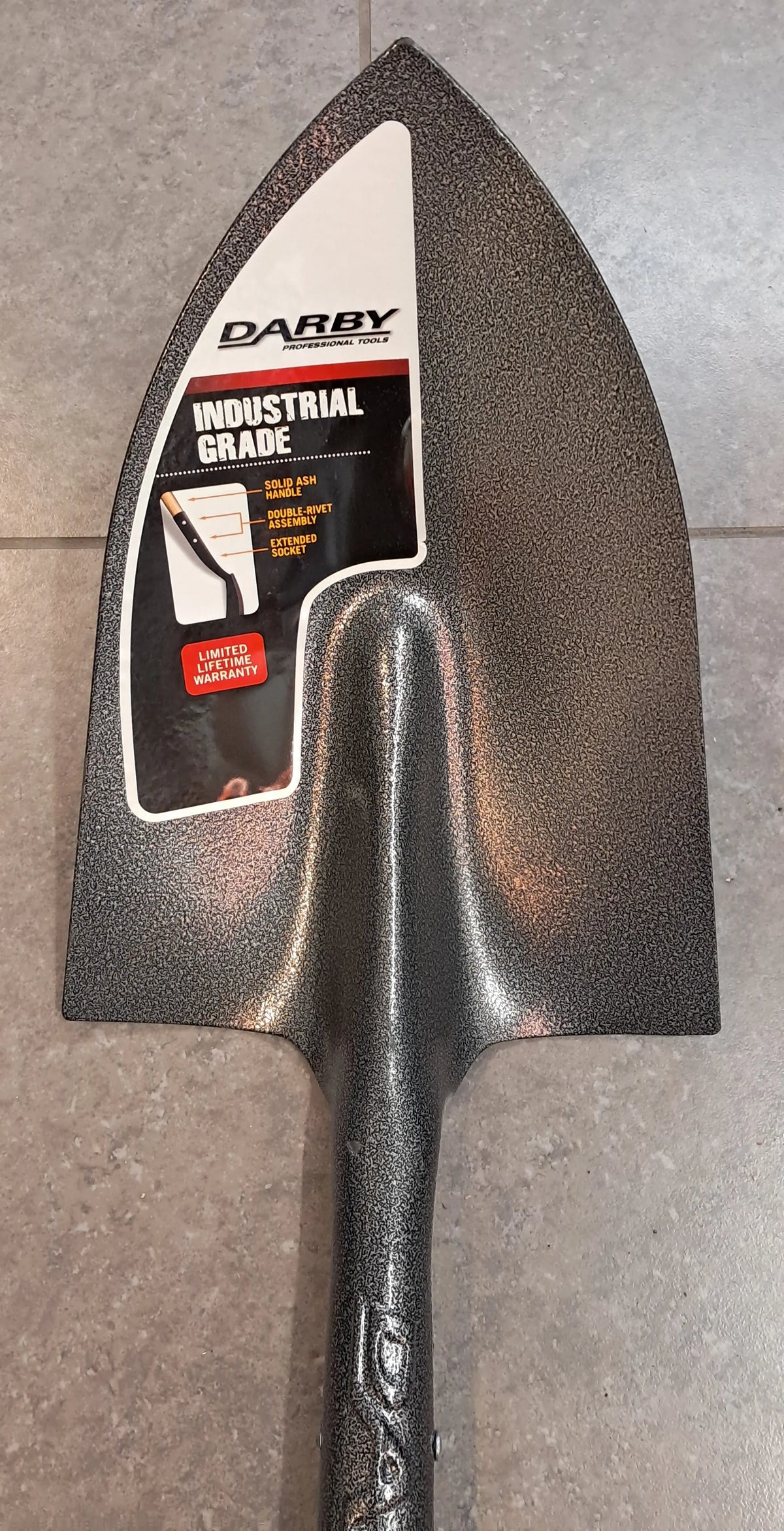 Darby Irish Shovel 4.5ft - Heavy Duty Ash Handle Shovel with Solid Steel Head