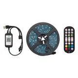 Draper RGB Colour LED Light Strip with Remote Control, 5m
