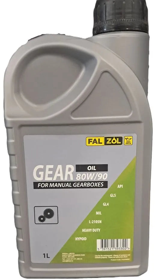 Falzol Gear Oil 80W/90 1L | Manual Gearbox Transmission Oil
