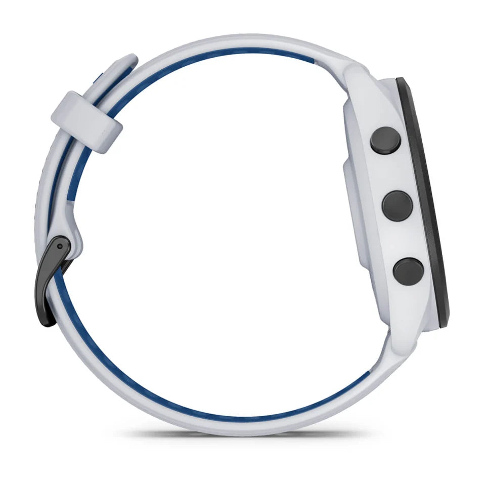 Garmin Forerunner 265 Running Watch - Black Bezel with Whitestone Case & Whitestone/Tidal Blue Band