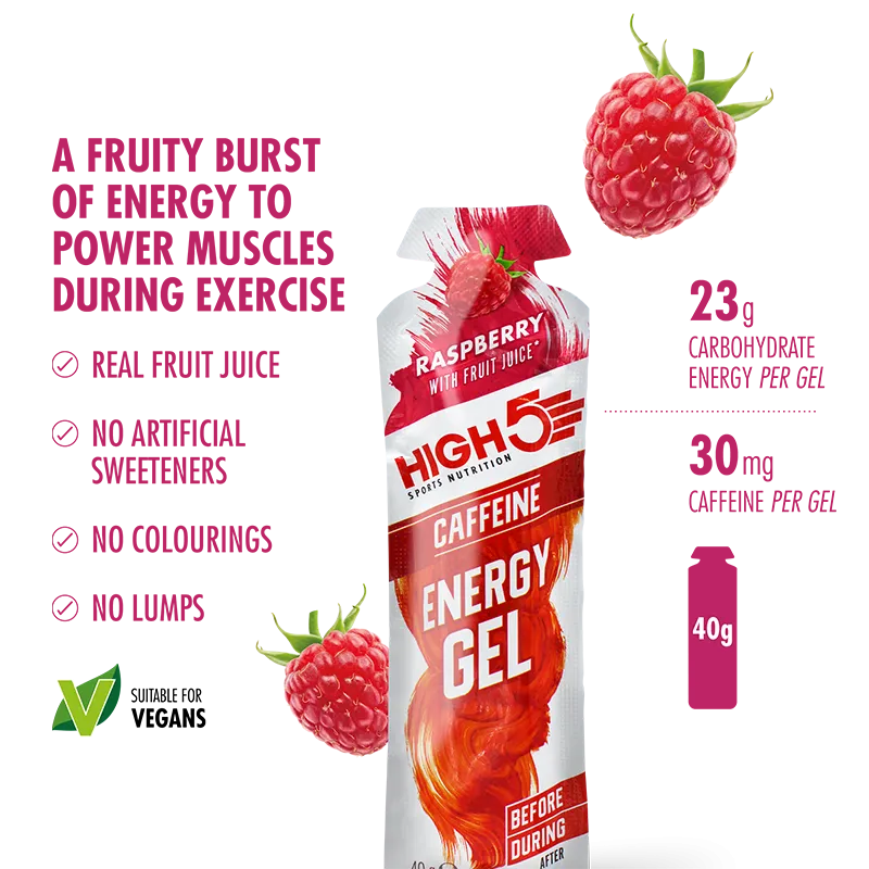 HIGH5 Energy Gel Mixed Flavour Pack (20 Sachets) - Caffeinated & Non-Caffeinated
