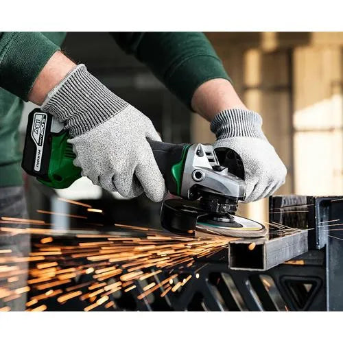 Hikoki G18DSL2 18V 115mm Mini Angle Grinder - Body Only with Grinding Disc, Compact & Durable
