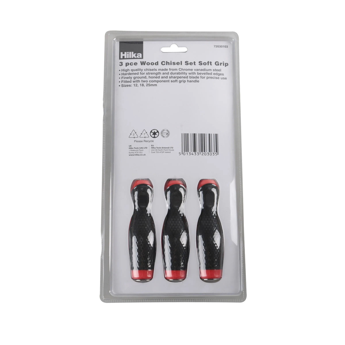 Hilka Wood Chisel Set 3 Piece
