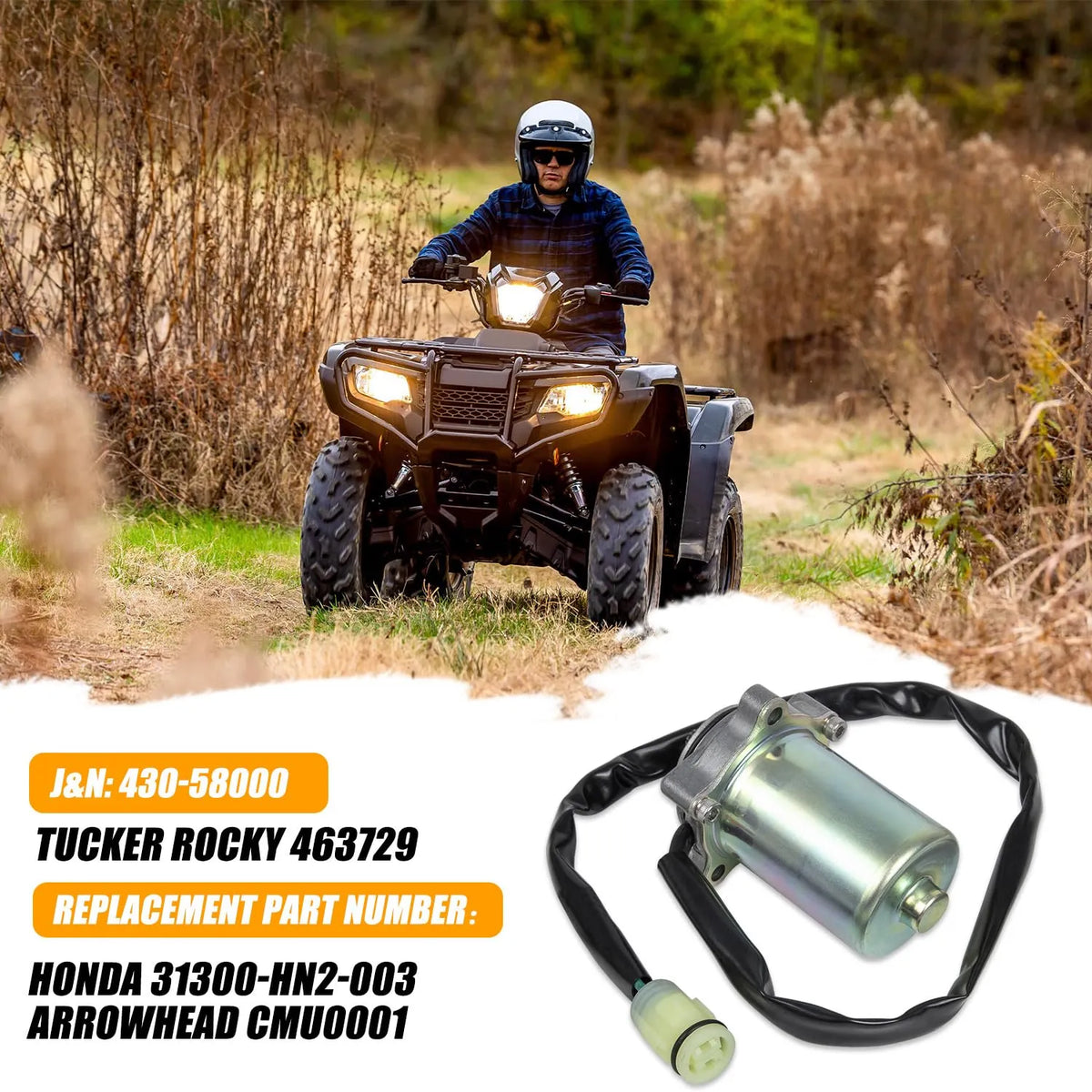Honda OEM Control Motor | 31300-HN2-003 – Compatible with Honda FourTrax Foreman Rubicon TRX500FA TRX500FPA TRX500FGA (2001-2014)