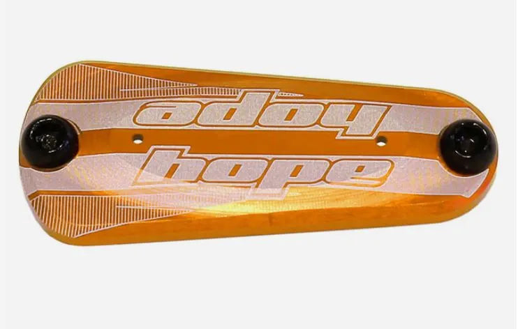 Hope Tech 3 Reservoir Lid - Orange CNC Machined Brake Master Cylinder Cap | HBSP315C