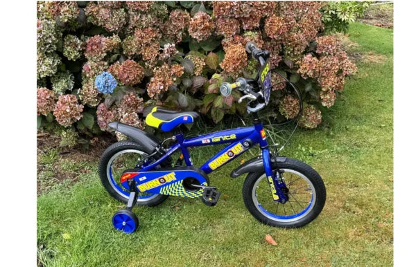 Ignite Burnout 14 Boys Bike - 4-6 Years | Kids Bike with Stabilisers & Number Plate