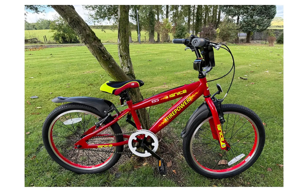 Ignite Firepower 20 Boys Bike - 7-10 Years | Rugged Steel Kids Bike with Number Plate