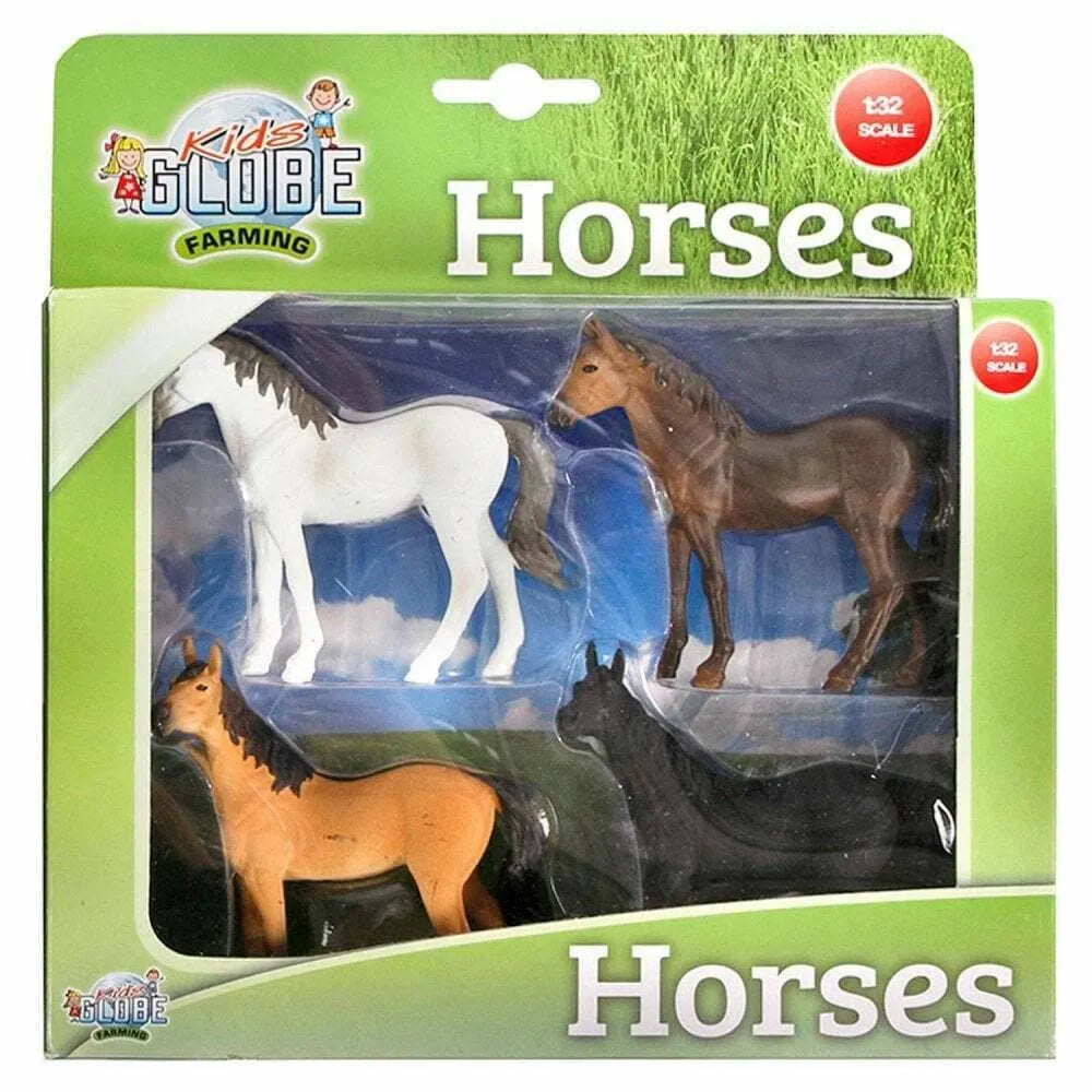 Kids Globe Pack of 4 Horses
