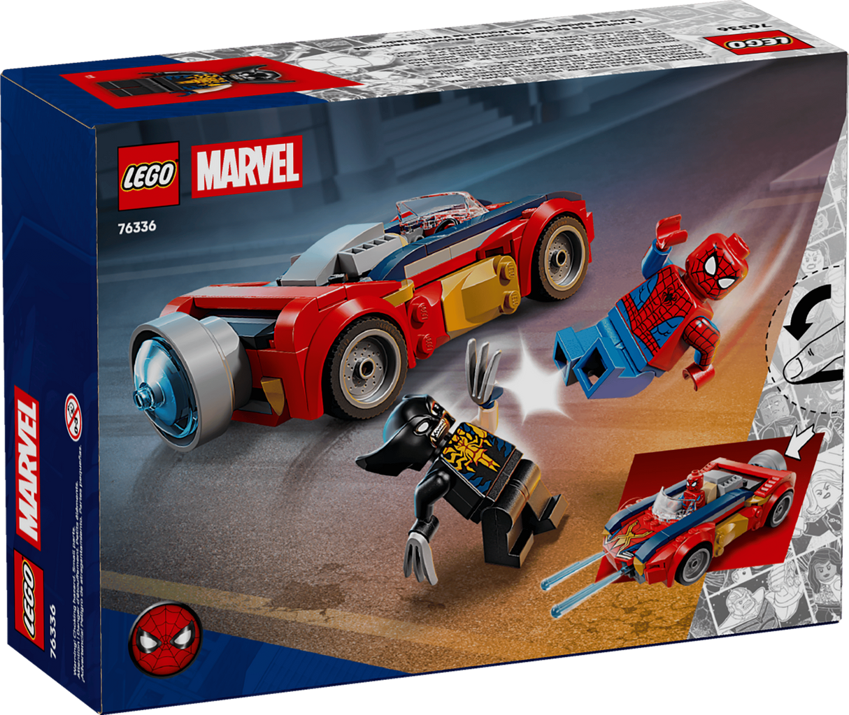 LEGO Marvel 76336 Spider-Man Car vs. Venomized Wolverine