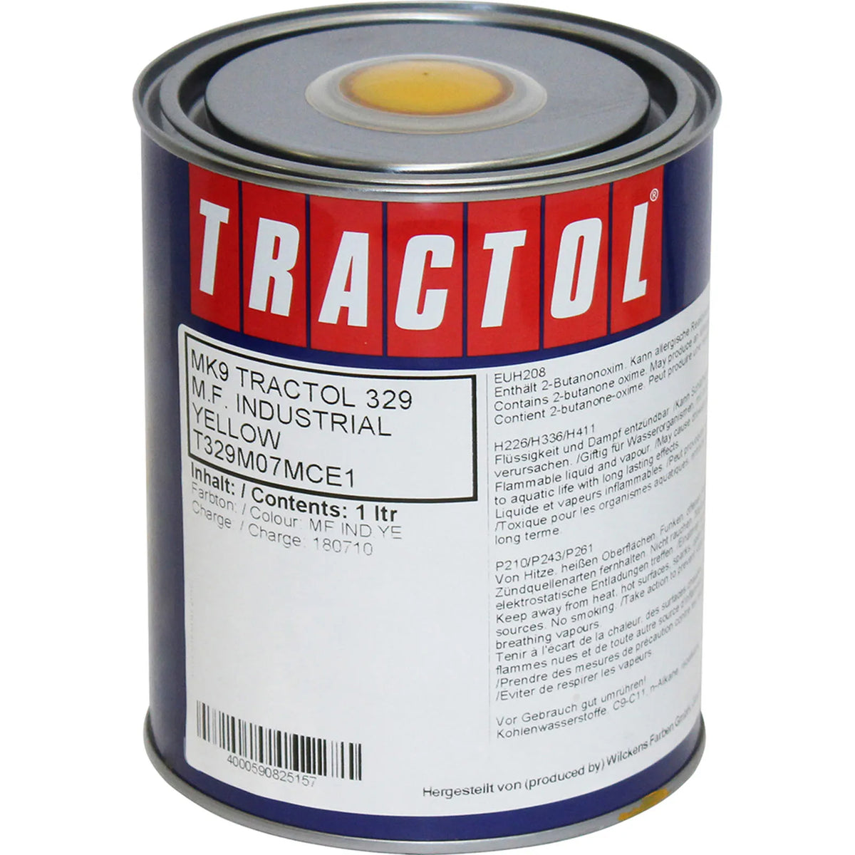 Tractol Paint M.F. Industrial Yellow 1L - High Gloss Finish for Agricultural & Construction Equipment - MK9