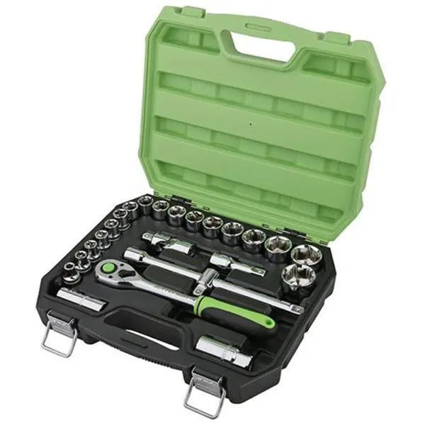 Jefferson 24 Piece 1/2" Drive Socket Set with 72 Tooth Ratchet