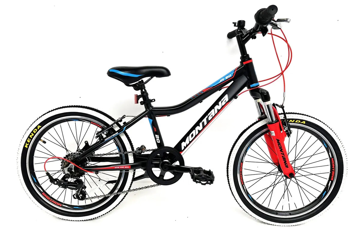 Montana Junior 20" Wheel Bike BLACK-RED-BLUE - Alloy Frame & 6 Speed Shimano Gears