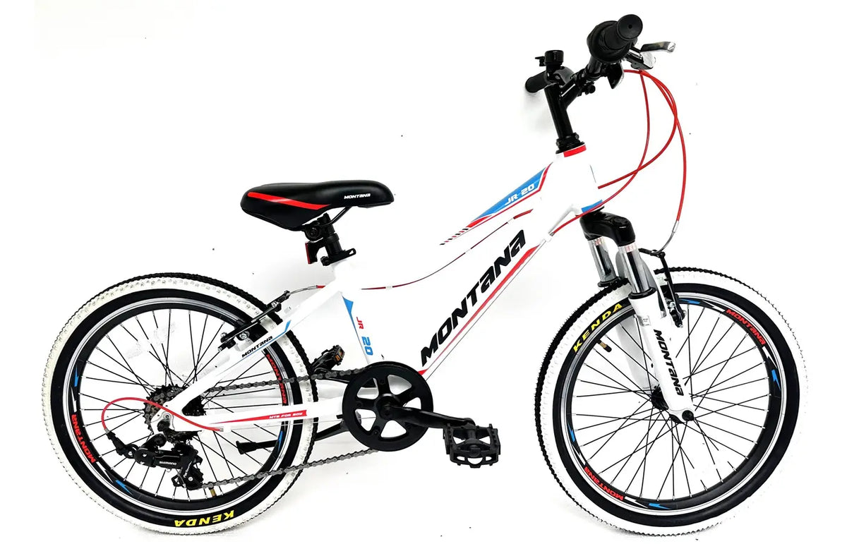 Montana Junior 20" Bike - White, Red, Blue | Alloy Frame & Shimano 6-Speed