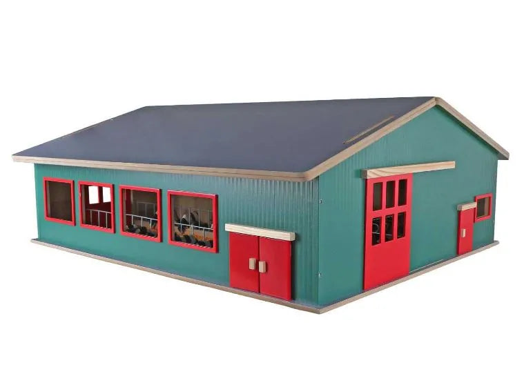Kids Globe 1:32 Stable with Storage & Pasture - Wooden Playpen with Removable Roof Panels (V05/0310)